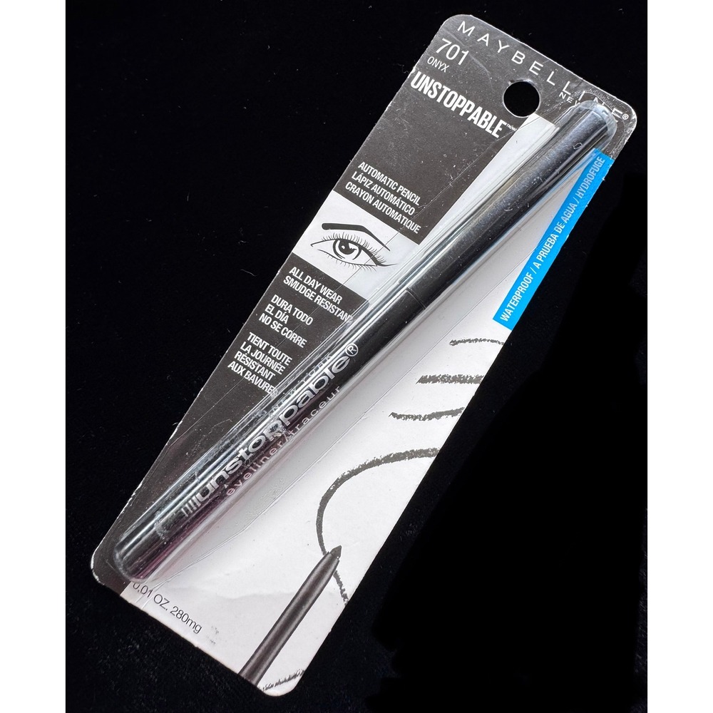 Maybelline Unstoppable Eyeliner 701 Onyx Waterproof Automatic Pencil New Sealed
